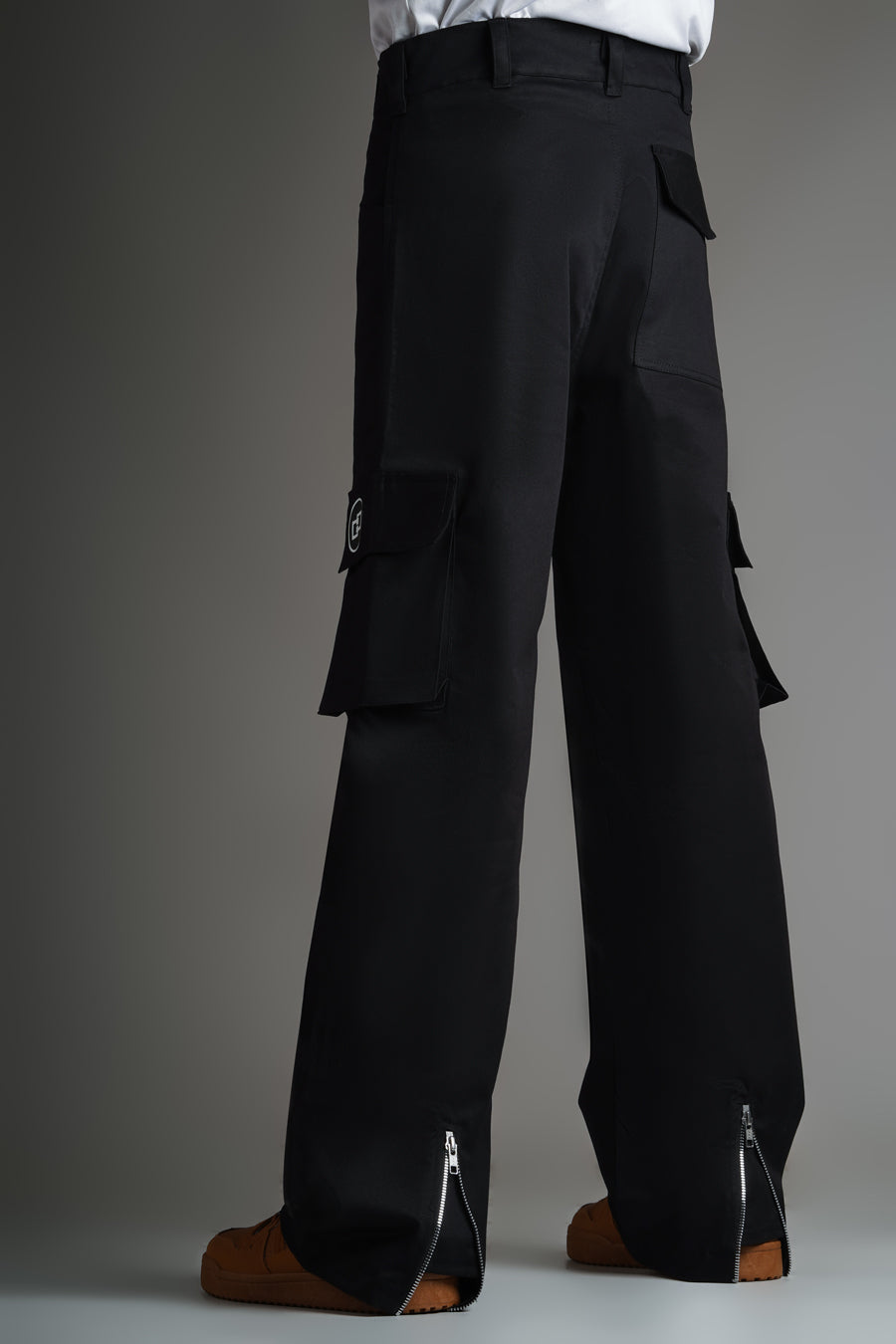 Zipper Flared Oversized T Shirt