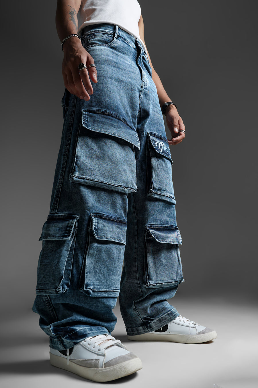 U10 Denim Cargo - Blue