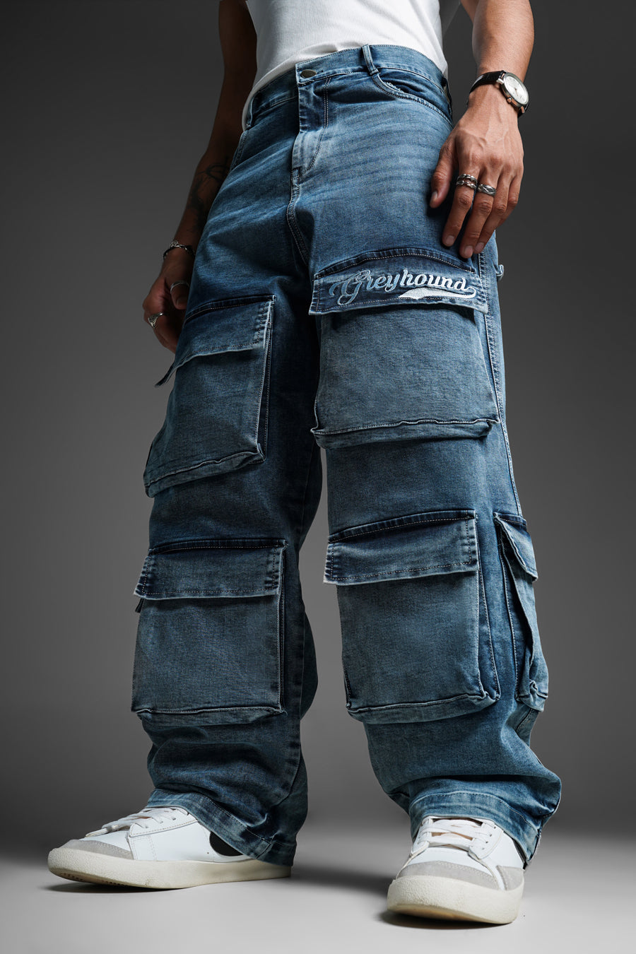 U10 Denim Cargo - Blue