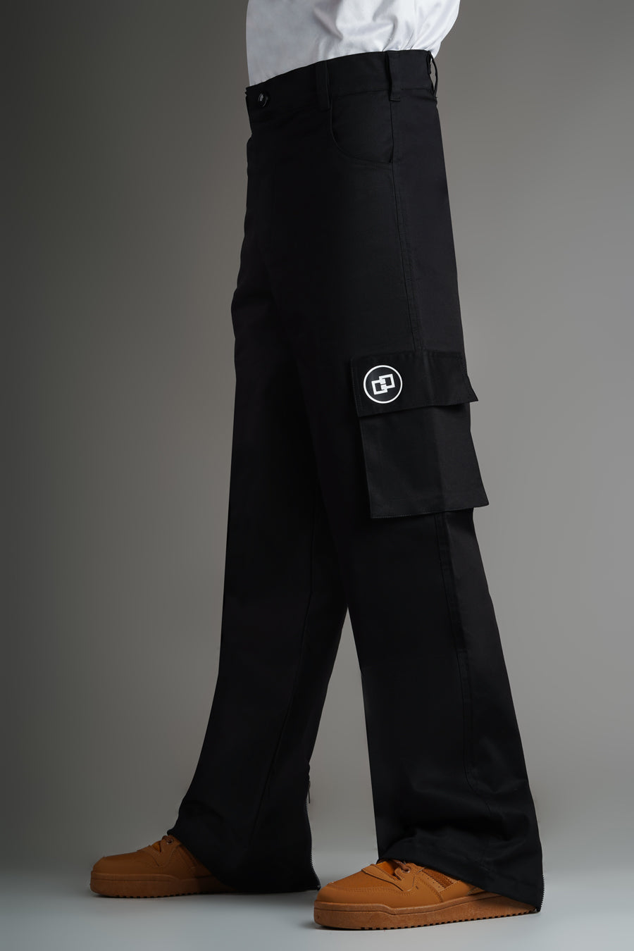 Zipper Flared Oversized T Shirt