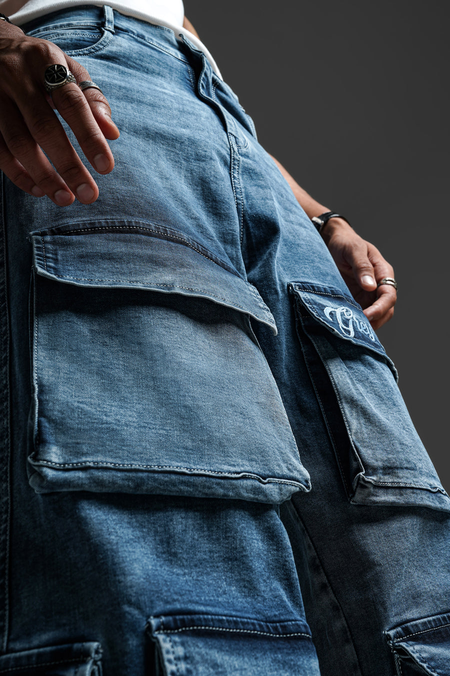 U10 Denim Cargo - Blue