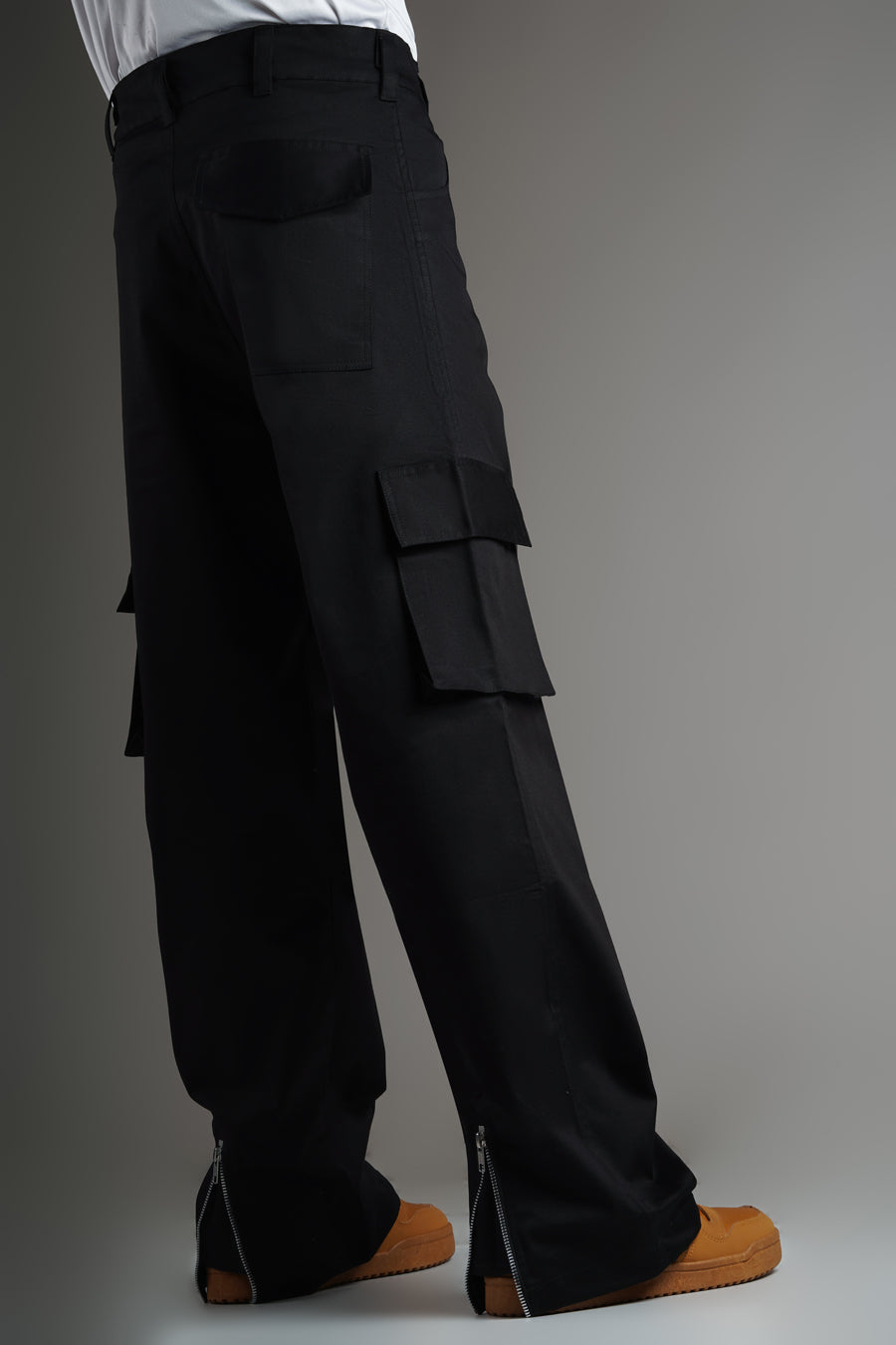 Zipper Flared Oversized T Shirt