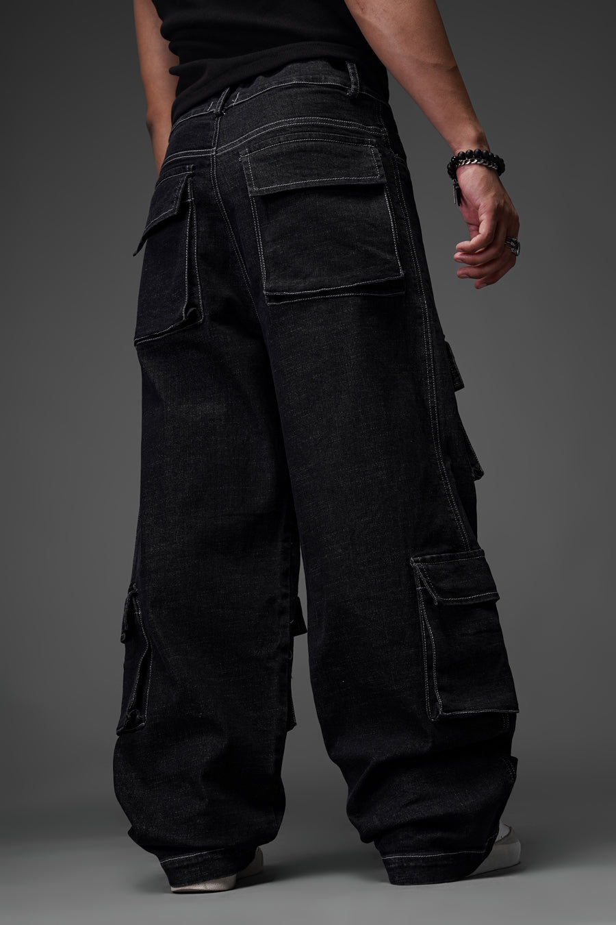 U10 Denim Cargo - Black